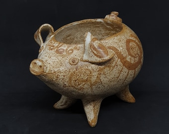 Vintage ceramic pig figurine | Made in Scandinavia | Scandinavian style |
