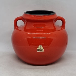 Vintage Gerz Pottery Red Vase 605/14 | Made in West Germany |