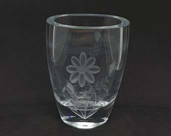 Orrefors Crystal Glass vase | Made in Sweden 1960 | Scandinavian glass vase |