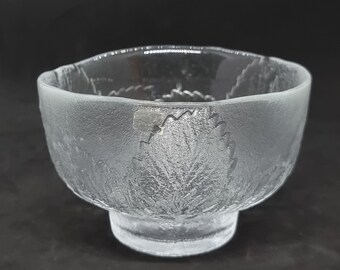 Nuutajarvi Finland Flora Glass Bowl Oiva Toikka Iittala 7.5