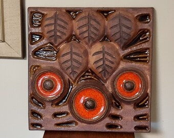 Large Soholm Denmark stentoj wall plaque | Danish pottery |