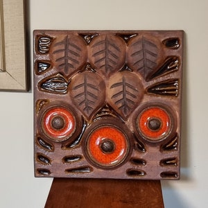 Large Soholm Denmark stentoj wall plaque | Danish pottery |