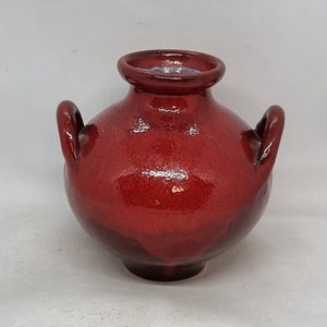 Vintage Hoy Töpferei Hartwig Heyne Red Ceramic Vase |