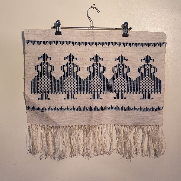 Traditional Scandinavian Embroidered linen | Vintage wall hanging | Handmade Embroidery | Made in Sweden |