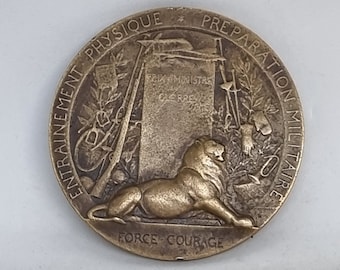 Vintage PRO PATRIA  "Preparation Militaire" Bronze Medal |