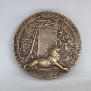 Vintage PRO PATRIA  &quot;Preparation Militaire&quot; Bronze Medal |