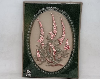 Jie Gantofta Schweden Keramik Wandschild Nr. 890 |  Mid Century Schwedische Keramik Wandfliese |