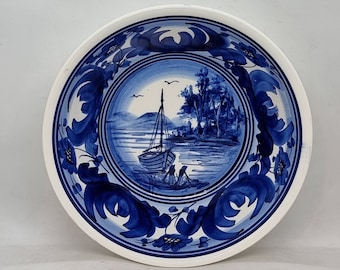 Placca/piastra parete in ceramica vintage / Dipinta a mano /
