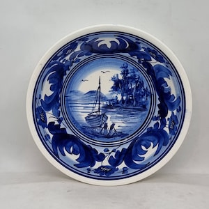Vintage ceramic wall plaque/plate | Handpainted |