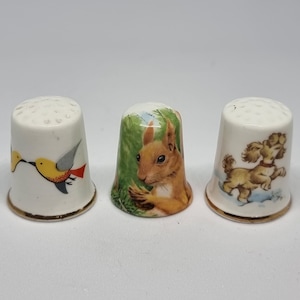 Vintage Fine Bone China Thimbles | Made in England |