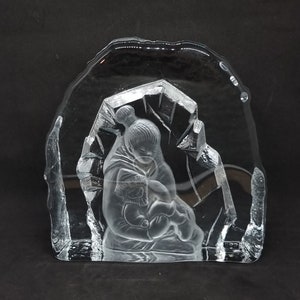 Heavy &quot;SEA Glasbruk Kosta&quot; art glass sculpture | Made In Sweden |