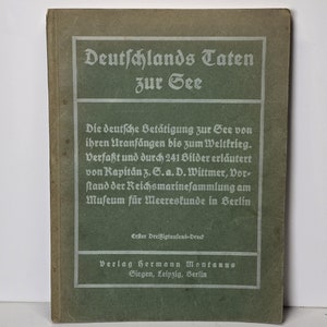 Vintage 1915 "Deutschlands Taten zur See" by Hermann Montanus - German Naval History Book