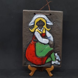 Ninnie Forsgren (1960s) Sweden Wall Plaque no. 141 | Wall Decor | Handmade in Sweden |