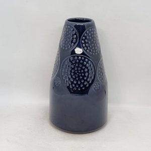 Vintage Bo Faience Ceramic Blue Vase  | Made in Sweden |