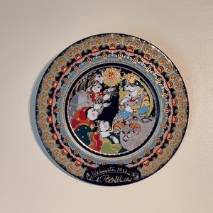 1977 Rosenthal Christmas plate designed by Bjorn Wiinblad | &quot;Anbetung der Hirten&quot; | Limited edition |