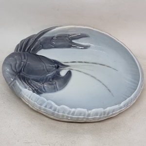 Vintage Royal Copenhagen Porcelain Dish With Crayfish | Made in Denmark |