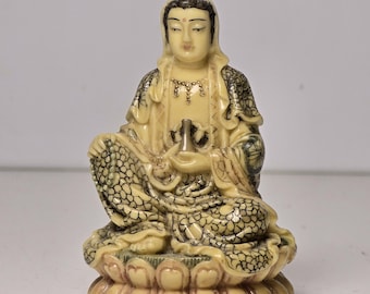 薩摩焼 彫刻、彫像 錦山 観音 観音像 日本 19世紀後半 - 20世紀初頭