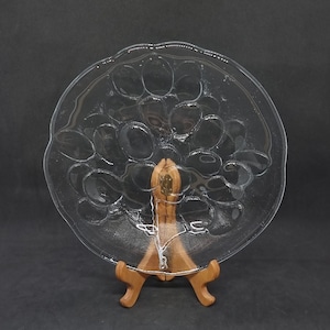 Vintage Kosta Boda Glass Plate &quot;Grapes&quot; by Ann Wärff |
