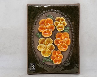 Vintage JIE GANTOFTA Ceramic Wall Plaque No. 821 | Designed
