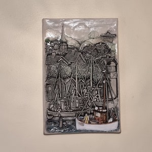 Vintage JIE GANTOFTA ceramic wall plaque no. 824 | Designed by Aimo Nietosvuori |