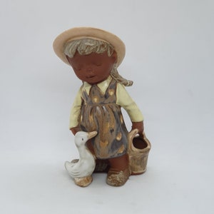 Swedish ceramic figurine – farmer girl | Sweden keramik |