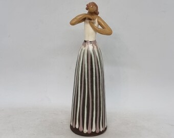 Vintage Sweden pottery girl figurine by Cay Cedergren |