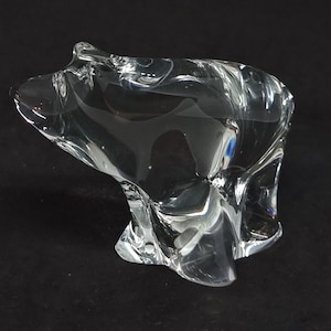 Vintage Sweden Crystal Glass Polar Bear Figurine | 1960 Sweden |