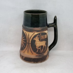 Vintage &quot;Visby&quot; ceramic beer tankard | Made in Sweden |
