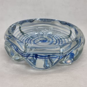 Vintage Glas Aschenbecher | Hergestellt in Schweden 1960 |