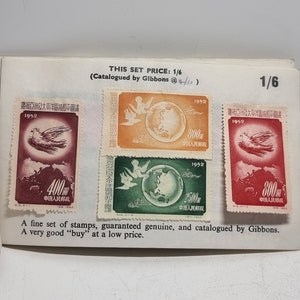 Set of 4 1952 China Stamps |