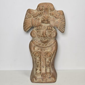 Vintage Pre-Columbian Style Aztec Maya Ceramic Statue
