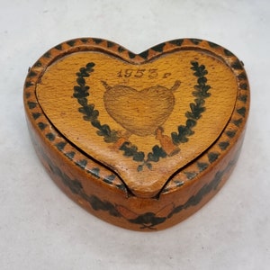 Vintage Folk Art Wooden Box | Made in USSR |