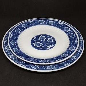 Very old Gustavsberg &quot;Safir&quot; plates | Designed by Wilhelm Kåge | Made in Sweden |