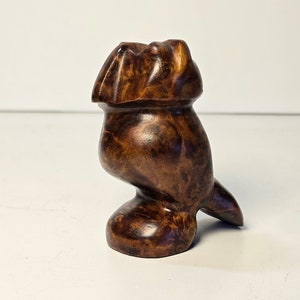 Vintage Wooden Miniature Owl Figurine |