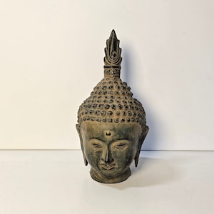 Vintage Bronze Buddha Head Statue |