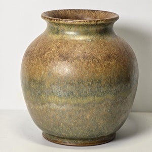 Vintage Höganäs Keramik Vase by Leif Svensson – Earthy Scandinavian Design