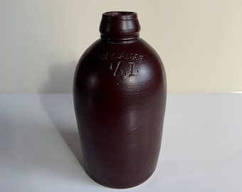 Scandinavian Höganäs Keramik Jug | Swedish Vintage Dark Brown Stoneware Scandinavian Design
