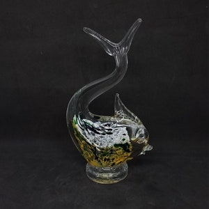 Vintage Scandinavian glass fish sculpture |