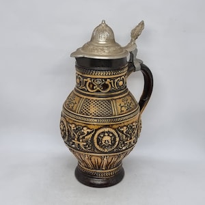 Vintage Gerz Stoneware Pitcher With Lid | Made in West Germany |