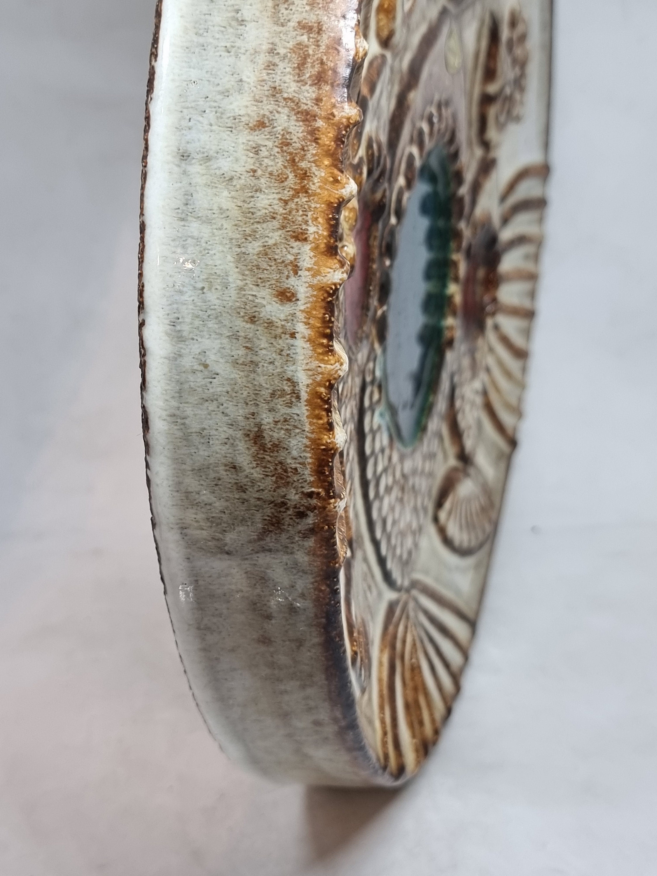 ◆ SOHOLM stentoj  Denmark joseph simon ◆ Soholm Ceramic Wall Plate, Large Ceramic Wall Plate Designed