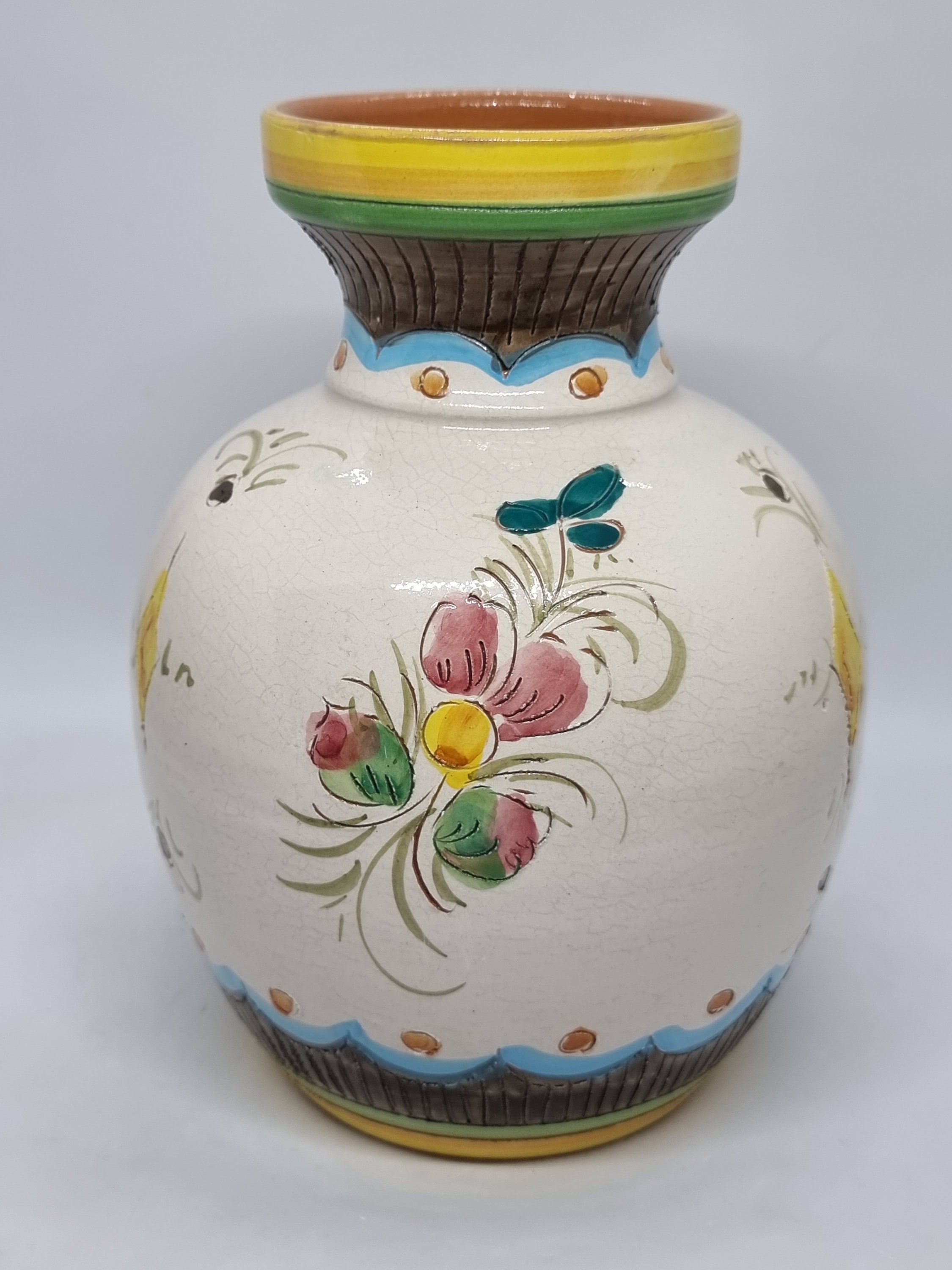 Dipinto A. Mano Deruta 陶器の花瓶 | Dipinto A. Mano Deruta