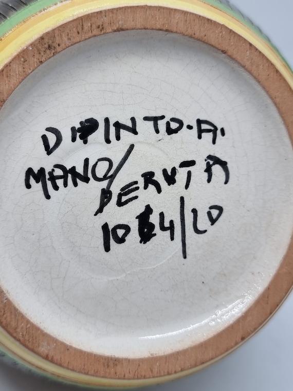 Dipinto A. Mano Deruta Pottery Floral Vase | Made in Italy | - Etsy