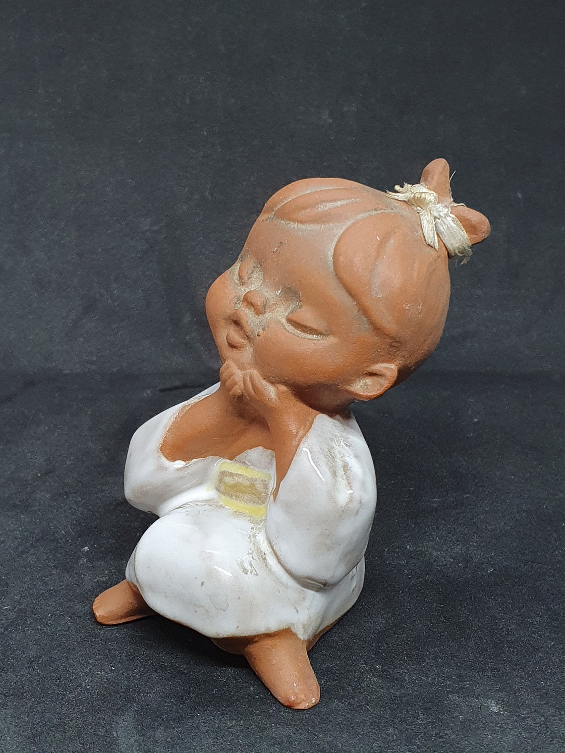 Vintage Japanese Girl Ceramic Figurine Pottery Art Seto Etsy UK
