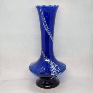 Vintage blue glass vase | Made in Sweden |