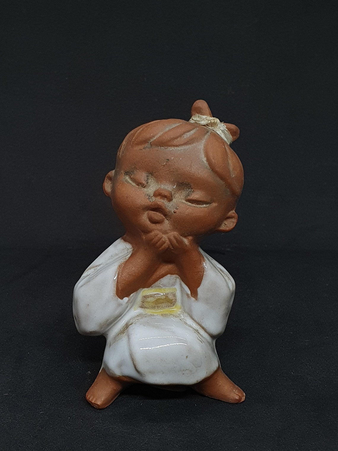 Vintage Japanese Girl Ceramic Figurine Pottery Art Seto Etsy UK