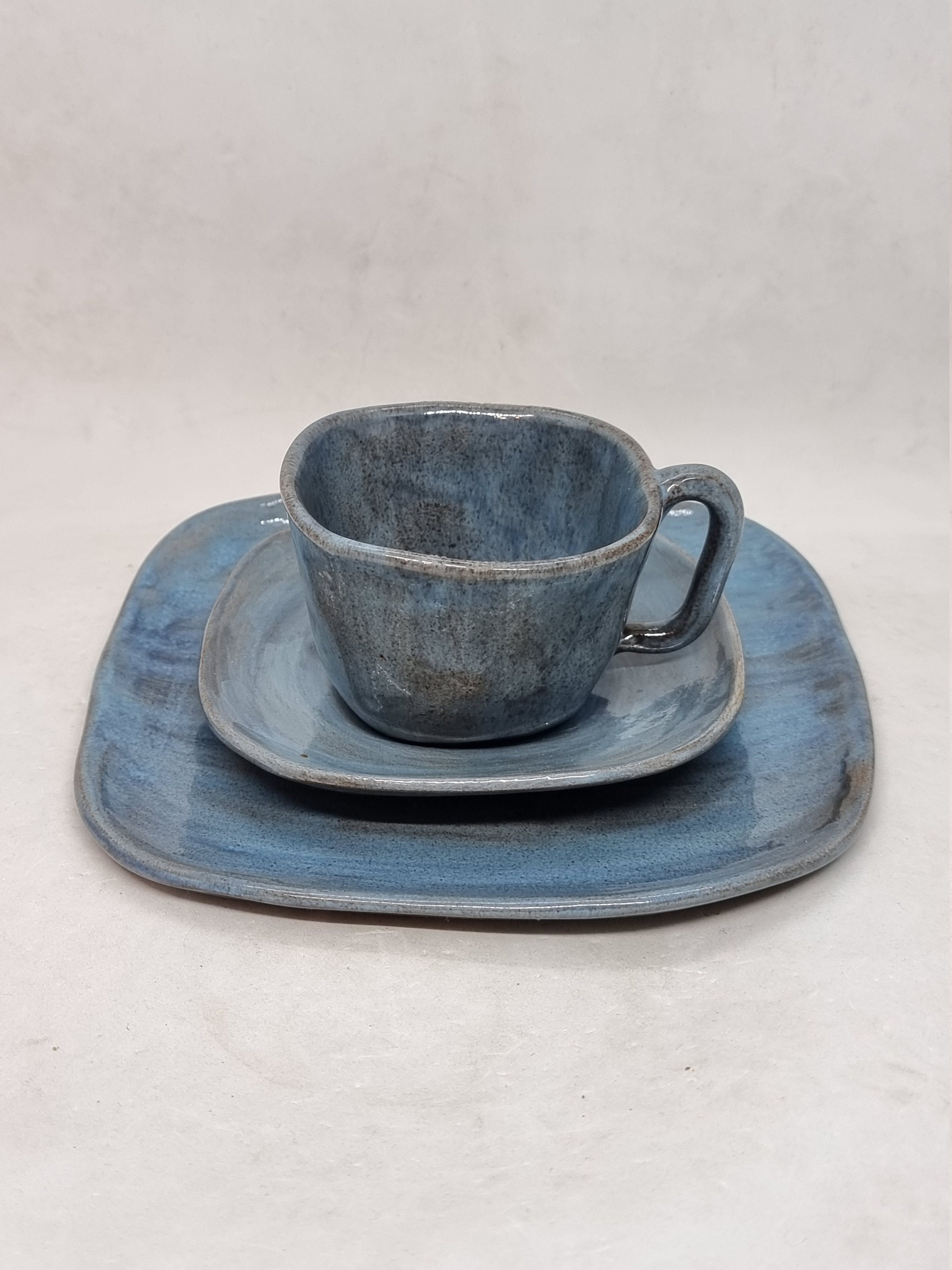 激レア！デンマーク製ヴィンテージ！極太アルミデカジップ！裏ボア＆フリンジ仕様！ ヴィンテージ「Gratia」デンマーク製セラミックカップ＆ソーサー