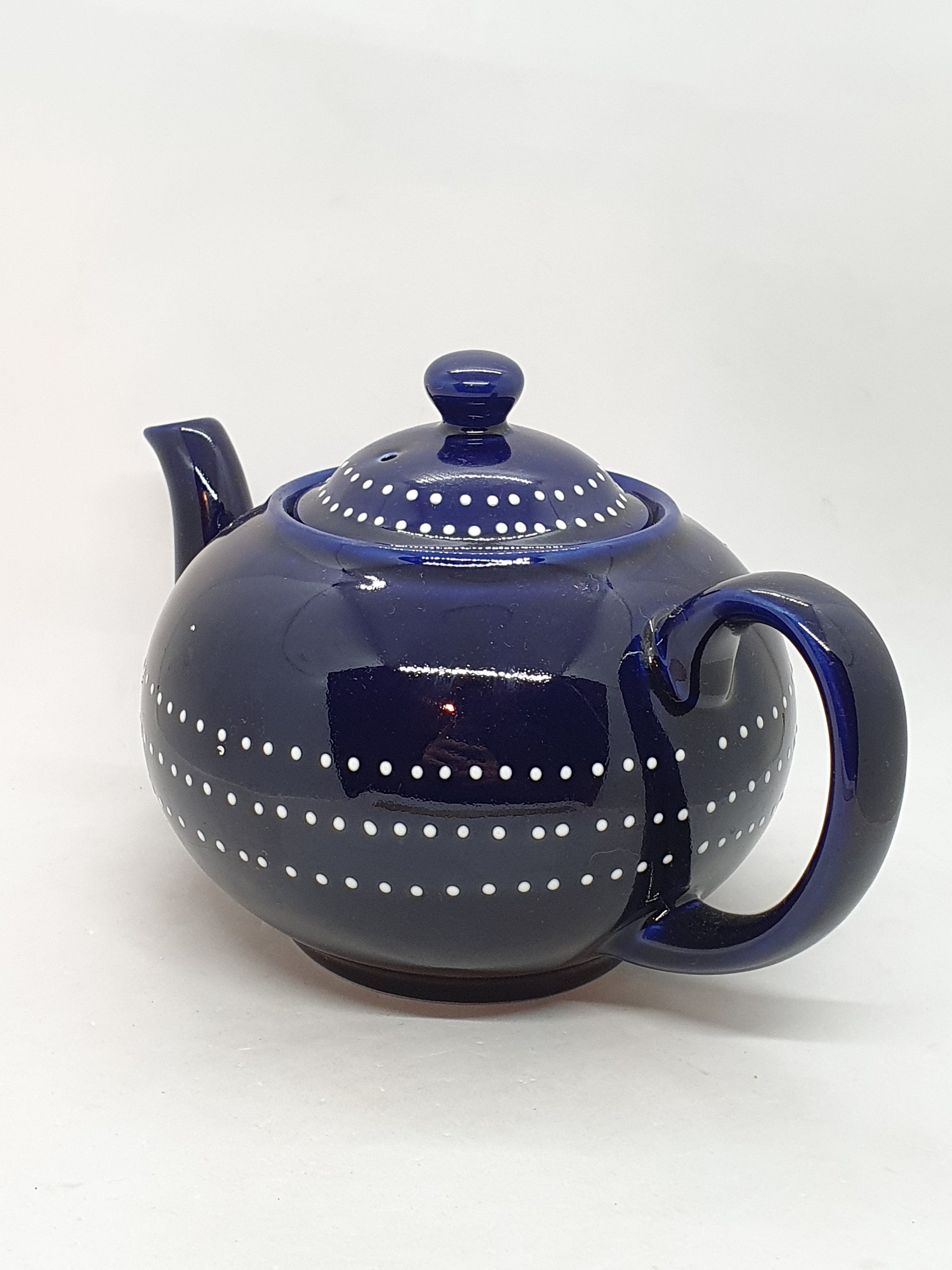 Vintage Royal Norfolk cobalt blue teapot Made in England Etsy