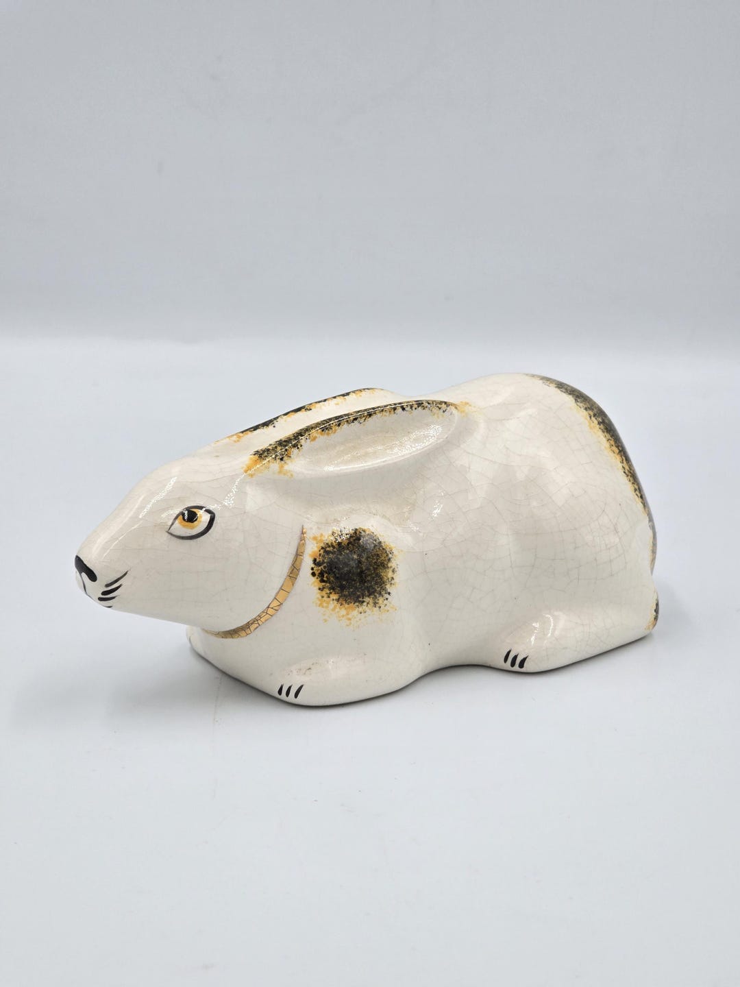 Vintage English Pottery Rabbit Figurine | Bloor China BP | - Etsy