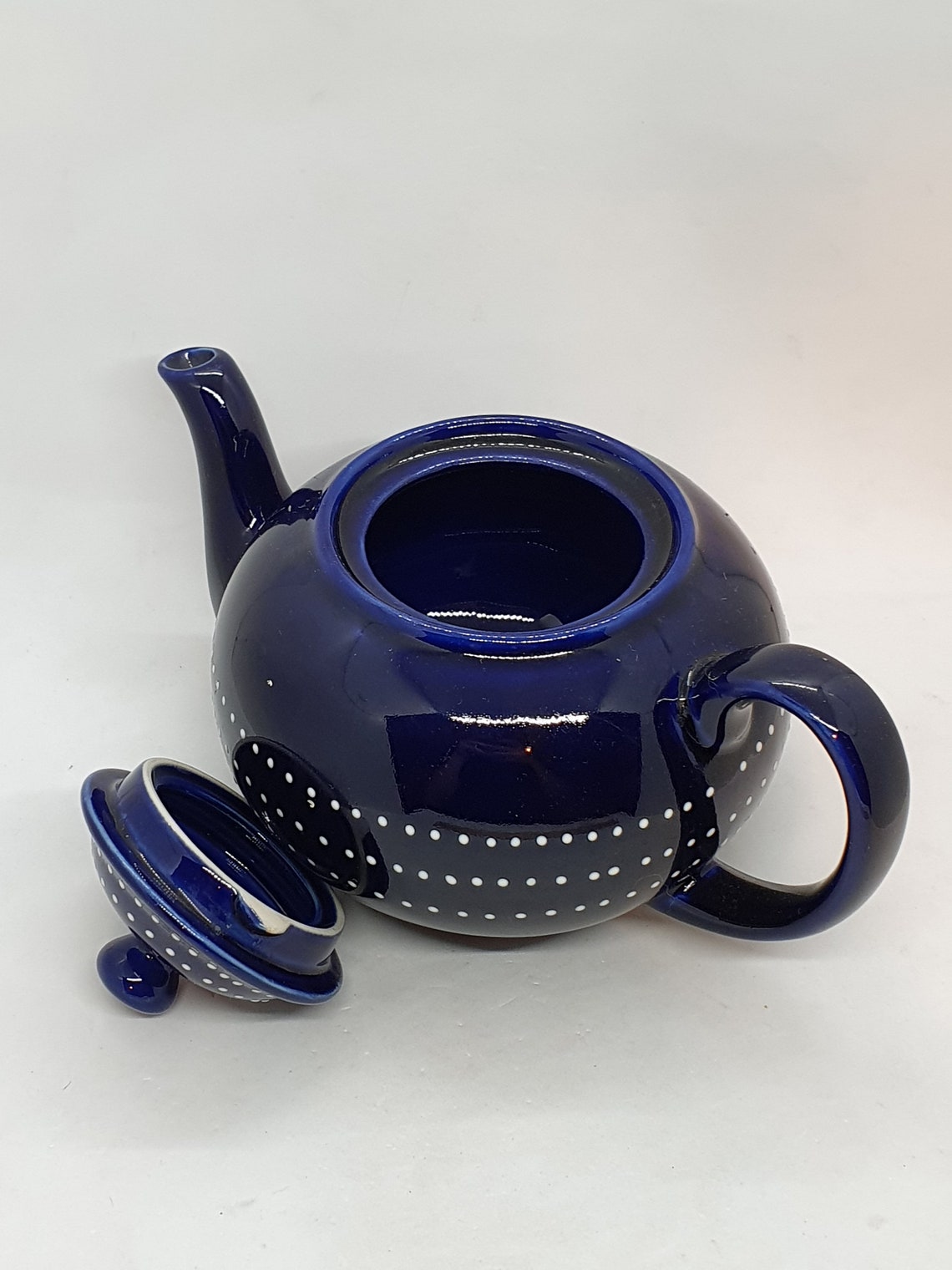 Vintage Royal Norfolk cobalt blue teapot Made in England Etsy