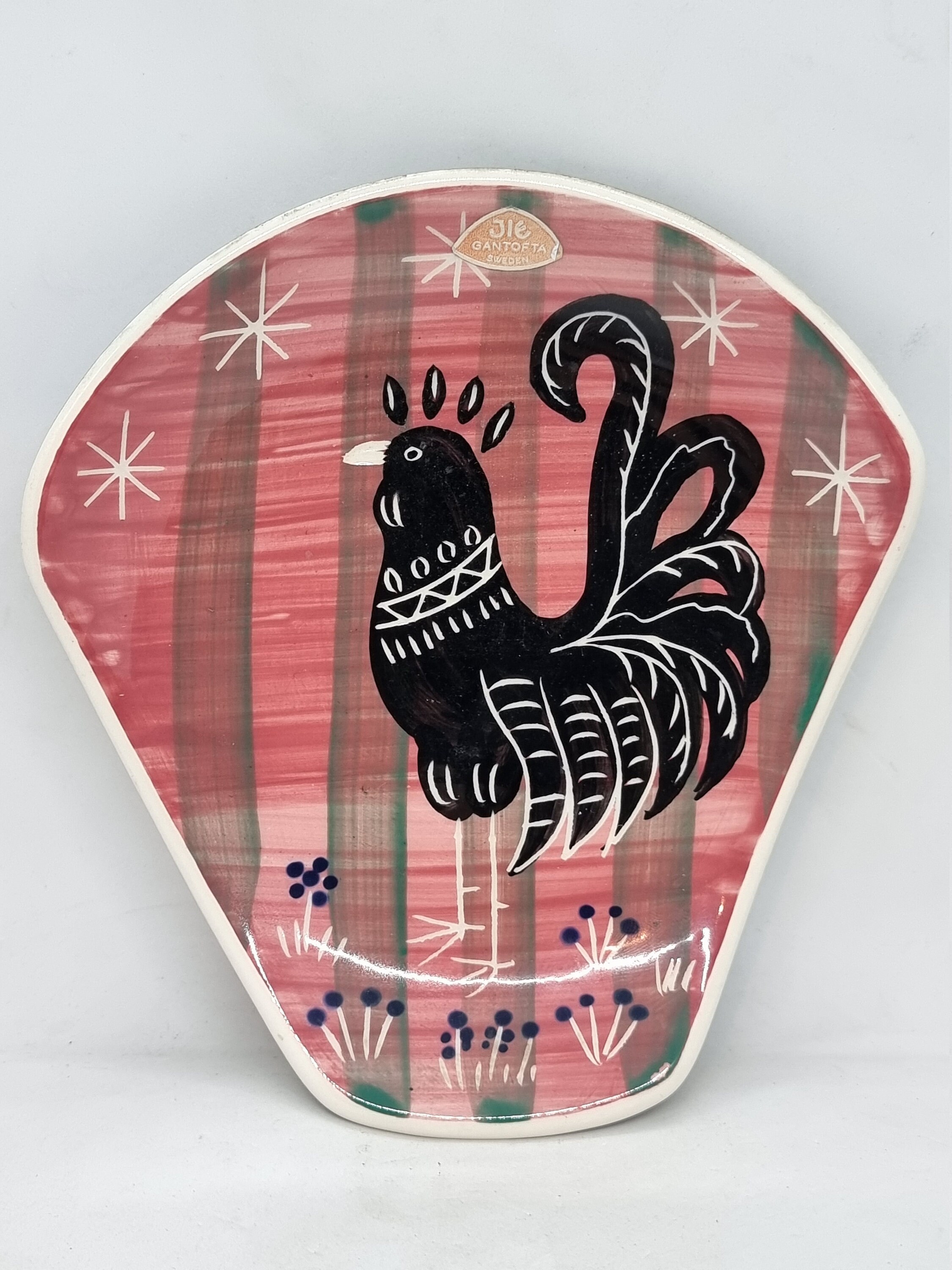 Vintage JIE GANTOFTA Ceramic Wall Plaque/plate No 319 | Made in